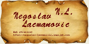 Negoslav Lacmanović vizit kartica